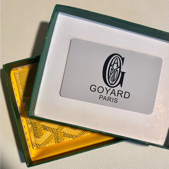 Goyard Saint Sulpice Mustard Yellow Card Holder - Picture 3 of 5